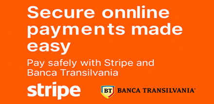 Pay safely with Stripe and Banca Transilvania