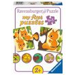 Puzzle 9x2 piese Ravensburger - Animale Si Puiutii Lor