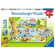 Puzzle Ravensburger - S'amuser au lac, 2x24 pièces