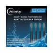 Set di 4 ricariche per lo spazzolino sonico Alinty AT22, Black Edition