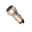 Incarcator Auto Qualcomm 3.0 3A Devia Hammer Dual USB Champagne Gold