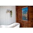 Panou radiant electric decorativ TRIO, incalzire cu infrarosu 430W,  model Village Hallstatt, 100 x 57 cm