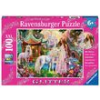 Puzzle Ravensburger - Principessa con unicorno, 100 pezzi XXL, lucido