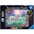 Ravensburger phosphoreszierendes Puzzle - Einhörner im Mondlicht, 100 Teile