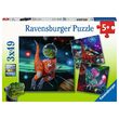 Puzzle Ravensburger - Dinosaurier im Weltraum, 3x49 Teile