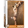 Puzzle 500 Teile XXL - Kuss der Giraffenmutter