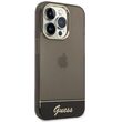 Husa iPhone 14 Pro Guess Camera Outline Translucent Negru