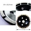Disco diamantato a segmenti, cemento, levigatura a secco, 125 mm/22,23 mm, Richmann Exclusive