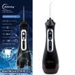 Irrigatore orale professionale Alinty AT77, 2000 impulsi, 5 testine, 3 velocità, serbatoio 200ml, ricarica USB, Nero