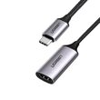 Ugreen Adattatore USB Type-C (T) a 1 x HDMI (M) (3840 x 2160) a 60 Hz, connettori dorati, Nero