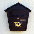 Cassetta postale, nera, 37x10x37 cm, Romantica