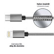 Cavo MFI Lightning a Type-C Lemontti Quick Charge Grigio