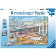 Puzzle Ravensburger - Chantier de construction à l'aéroport, 100 pièces XXL