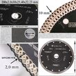 Disco diamantato turbo sottile, piastre in ceramica, taglio a secco e a umido, 200 mm/25,4 mm, Esclusiva Richmann