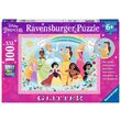 Puzzle 100 piese Ravensburger - Printesele Disney, cu sclipici