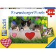 Puzzle Ravensburger - Chats, 2x24 pièces