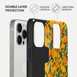 iPhone 14 Pro Burga dubbellaags oranje limonadehoesje