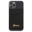 Kartenhalter Guess Saffiano Metal Logo Schwarz