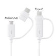 Originele Kabel USB naar Type-c & MicroUSB Samsung Combo Wit