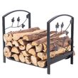 Supporto in legna per camino, nero, 40x37x31 cm