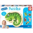 Puzzle Educa - Tropische Tiere, 3/3/4/4/5 Teile
