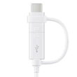 Originele Kabel USB naar Type-c & MicroUSB Samsung Combo Wit