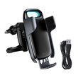 Soporte Baseus Auto Milky Way con Cargador Inalámbrico Negro (accesorio de ventilación)