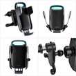 Soporte Baseus Auto Milky Way con Cargador Inalámbrico Negro (accesorio de ventilación)