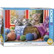 Puzzel Eurographics - Knittin' Kittens, 500 stukjes XXL