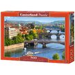 Puzzle Castorland - Blick auf Brücken in Prag, 500 Teile