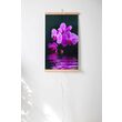 Panou radiant electric decorativ TRIO, incalzire cu infrarosu 430W  termostat 2 trepte  model orhidee violet,  100 x 60 cm