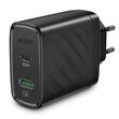 Caricatore di rete Dual USB Esr Caricatore da muro da viaggio Spina EU 36W Nero