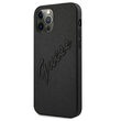 iPhone 12 Pro Max Case Guess Saffiano Vintage Script Black