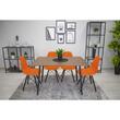 Sedia in stile scandinavo, Artool, Osaka, PP, legno, arancione e nero, 46x54x81 cm