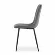 Sedia in stile scandinavo, Artool, Lava, velluto, metallo, grigio e nero, 43x51x90 cm