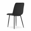 Sedia in stile scandinavo, Artool, Lava, velluto, metallo, nero, 43x51x90 cm