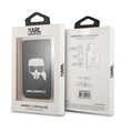 Magnetischer Kartenhalter Karl Lagerfeld Saffiano Karl's Head MagSafe Schwarz