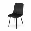Sedia in stile scandinavo, Artool, Lava, velluto, metallo, nero, 43x51x90 cm