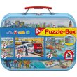 Puzzle Schmidt - Vehicles, 2x26 + 2x48 pieces, metal box