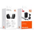 Set Incarcator Retea Mcdodo Mecha Series GaN 65W Dual Type-C + Cablu Type-c la Type-c 60W 2m EU/UK/US plug Black