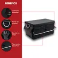 Organizer per bagagliaio auto premium, multifunzionale, impermeabile con maniglie in alluminio, pieghevole, nero
