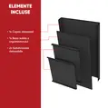 Organizer per bagagliaio auto premium, multifunzionale, impermeabile con maniglie in alluminio, pieghevole, nero