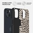 Funda para iPhone 14 Burga de doble capa Almond Latte