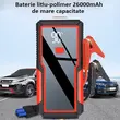  Arrancador de coche portátil multifuncional, 12V, 2000A, 26000 mAh, 44,4 Wh, función de batería externa, linterna LED, puerto EC-5, puerto USB, puerto tipo C