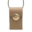 Urban Vanilla, Mini sac à bandoulière en cuir avec bandoulière Mini DOT, Beige