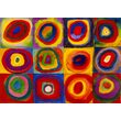 Puzzle 1000 pièces Enjoy - Vassily Kandinsky : Étude des couleurs - Carrés avec cercles concentriques, Wassily Kandinsky