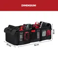 XXL trunk organizer for SUV, foldable, spacious, multi-functional, multi-compartmental, strap and velcro fastening, universal fit, 76 x 37 x 32 cm, Roll Fast, black