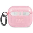 Funda Airpods 3 Karl Lagerfeld Glitter Choupette Head Rosa