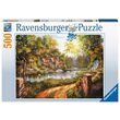 Puzzle 500 piese - Casuta Langa Rau