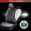 Coprisedile anteriore per auto con protezione laterale per il sedile, Comfortline Luxor, trapuntato con strato antiscivolo, Walser, universale, nero